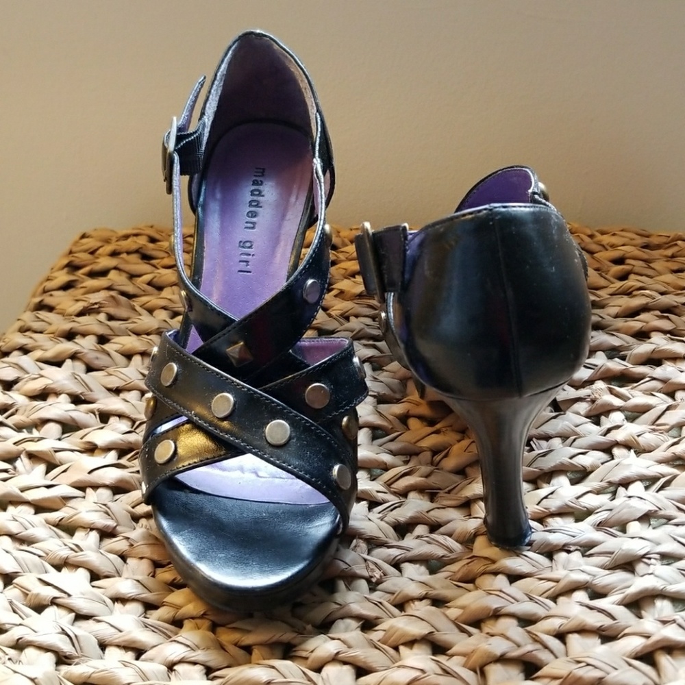 Madden Girl Studded Black Platform Heels